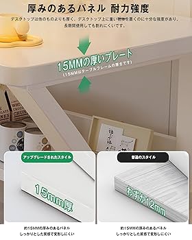 Amazon | パソコンデスク 組立簡単 幅80cm 北欧風 木製 勉強机